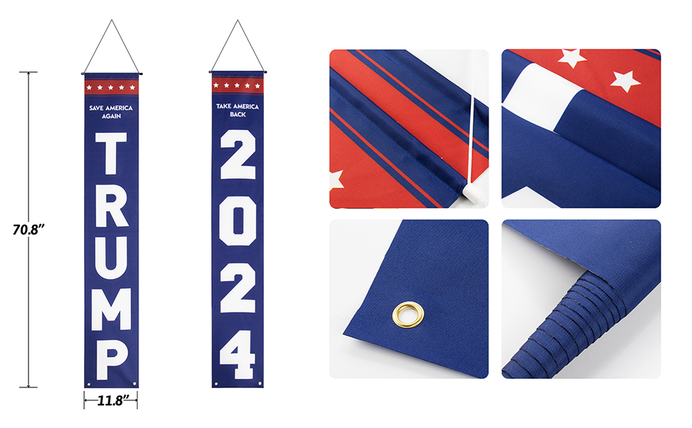 TRUMP 2024 FLAG SAVE AMERICA AGAIN TAKE AMERICA BACK BANNER INDOOR outdoor decorations