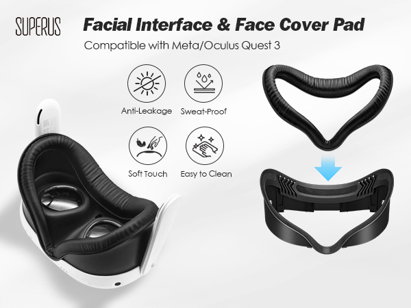 Amazon.com: SUPERUS Facial Interface & Face Cover Pad for Meta