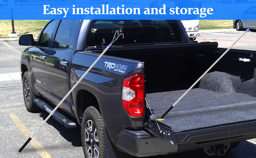 ISIVOVE 6ft Extended Adjustable Telescopic Truck Bed