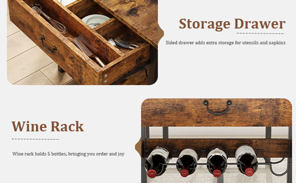 GAOMON Vintage Dining Table Set for 4, Retro Dining Room