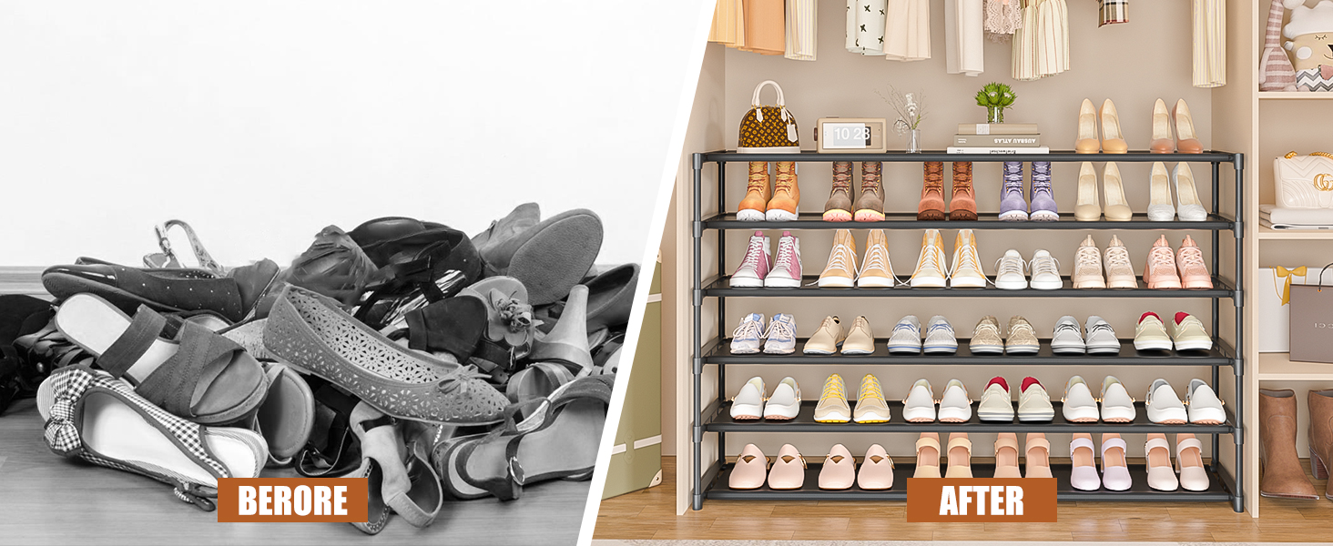 6 tier shoe rack