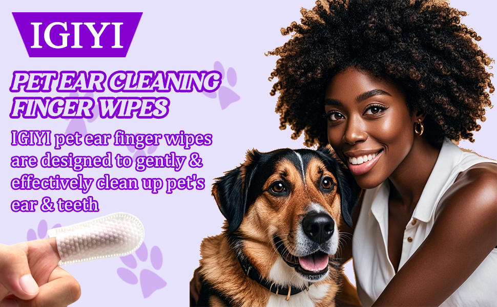 pet ear cleaning finger wipes