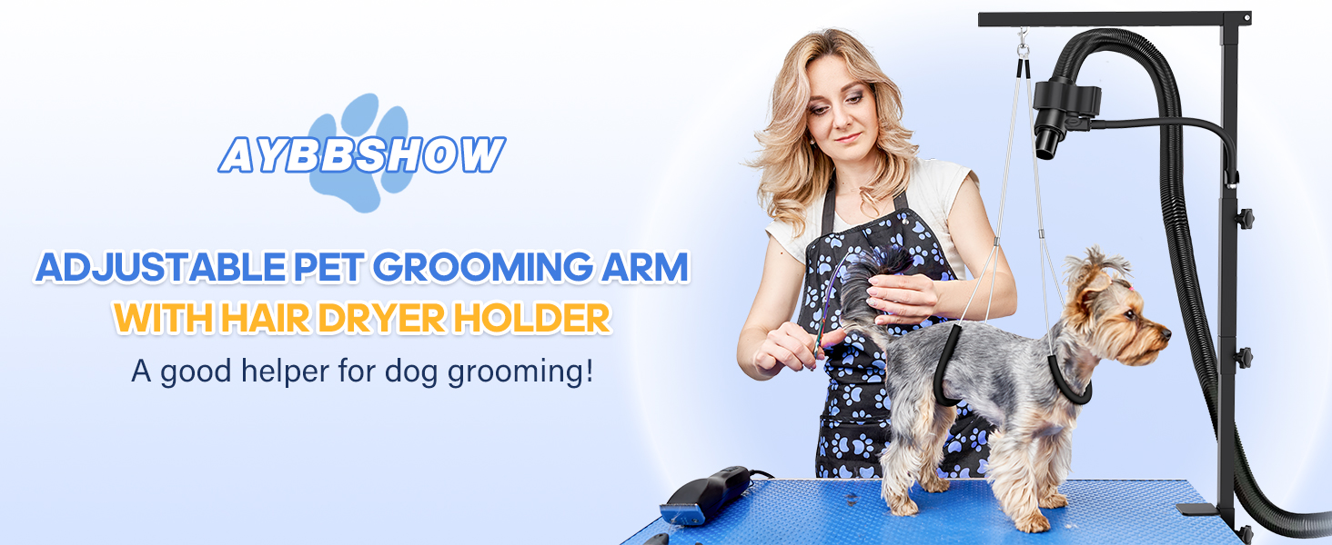 ADJUSTABLE DOG DROOMING ARM