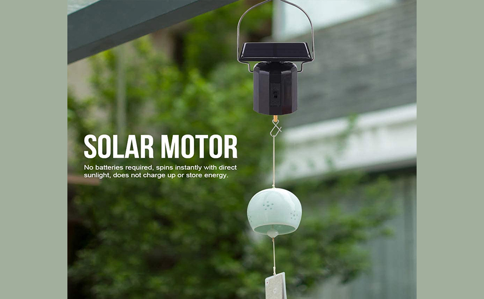 Solar Motor with Hook Solar Powered Wind Spinner Motor No