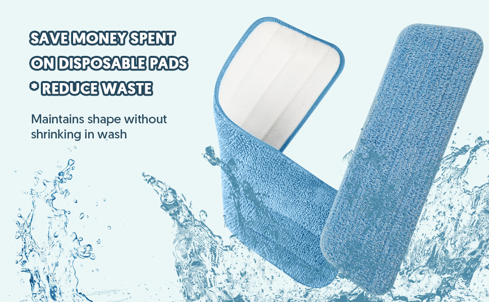 7 Pack Reusable Mop Pads for Swiffer Power Mop MEXERRIS