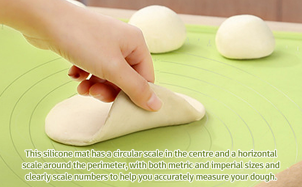 25×17Inch Rolling Board for Dough, Green Silicone Pastry