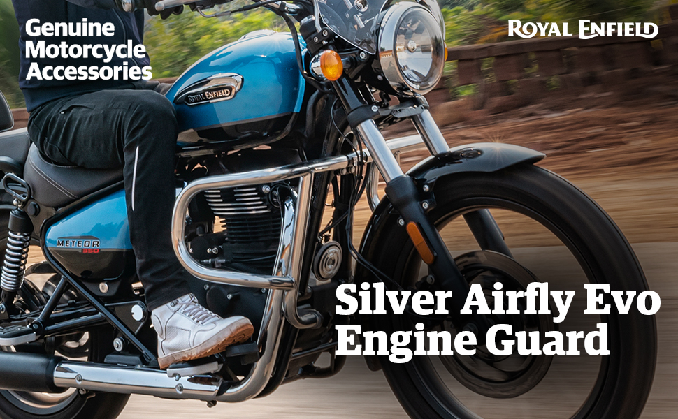 Royal Enfield KXA00004 Silver Airfly Evo Engine Guard For Meteor 350