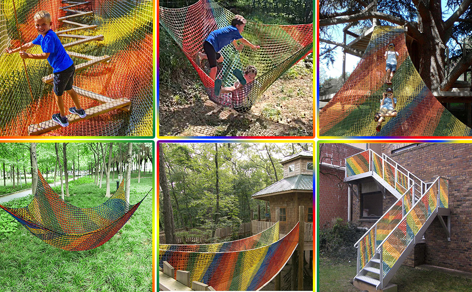 SAPLIZE Climbing Safety Net for Kids and Adults, Double