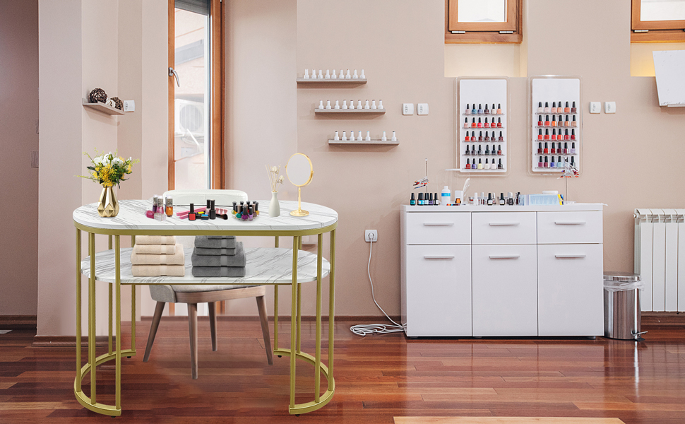 EBANKU Manicure Table, Professional Nail Art Desk with Black Nail Hand