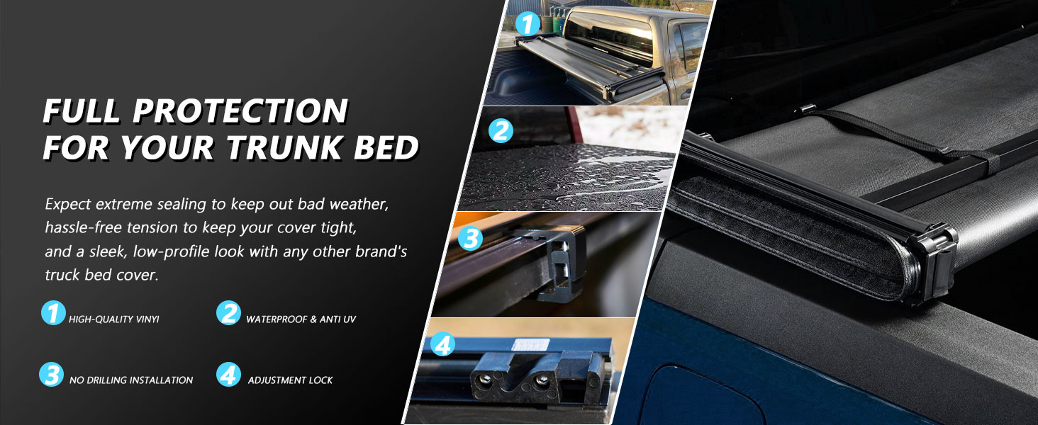 Perfit Liner 5.0 FT (61") Bed Soft TriFold Tonneau Cover