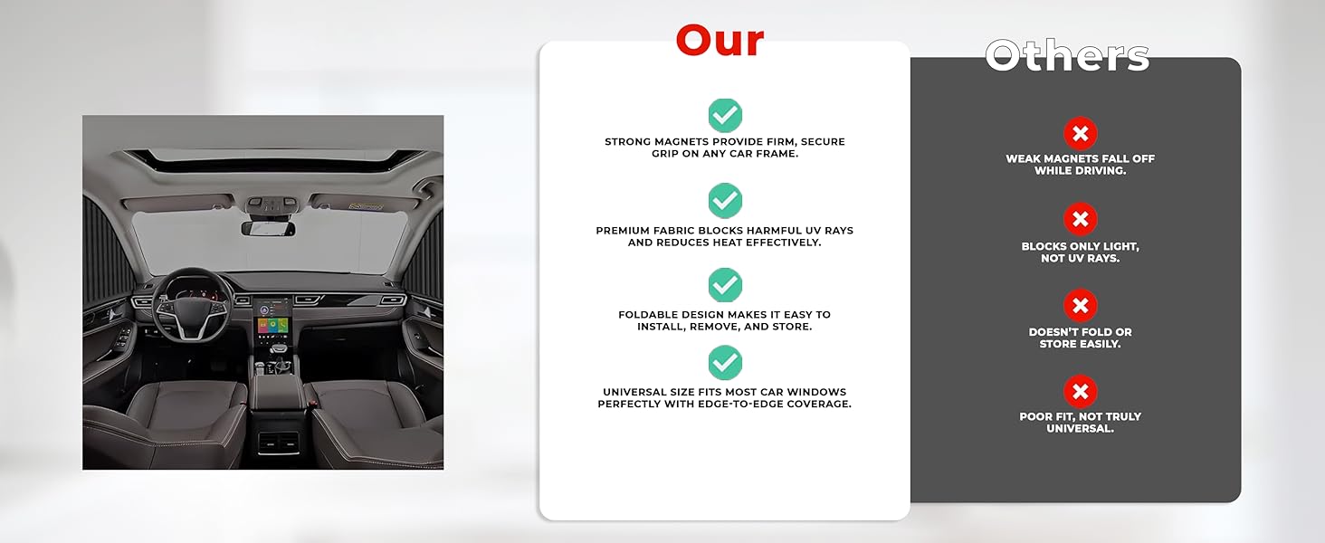 4 pc car window curtain