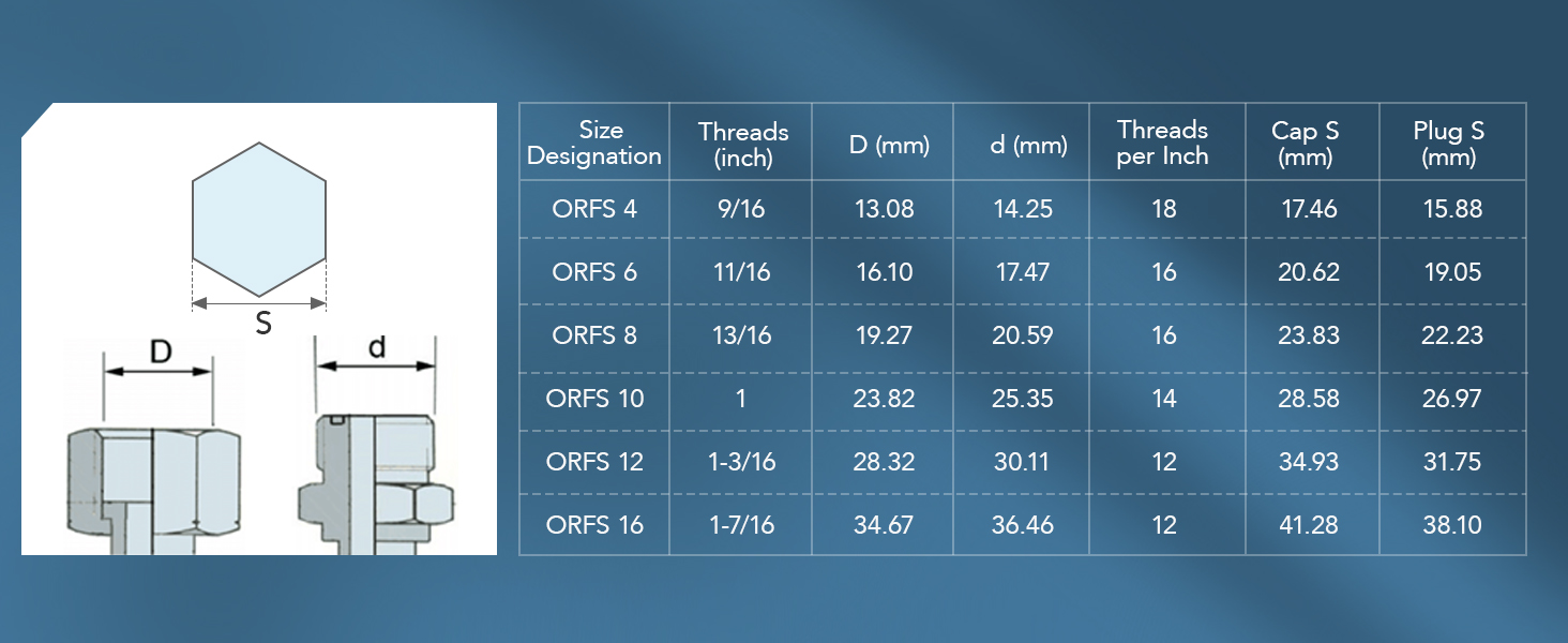 hydraulic cap and plug kit