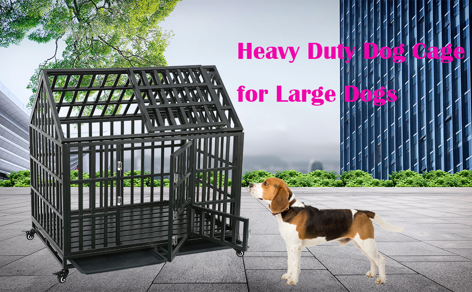 JINTANGLI PET Heavy Duty Dog Crate for Large Medium Dogs