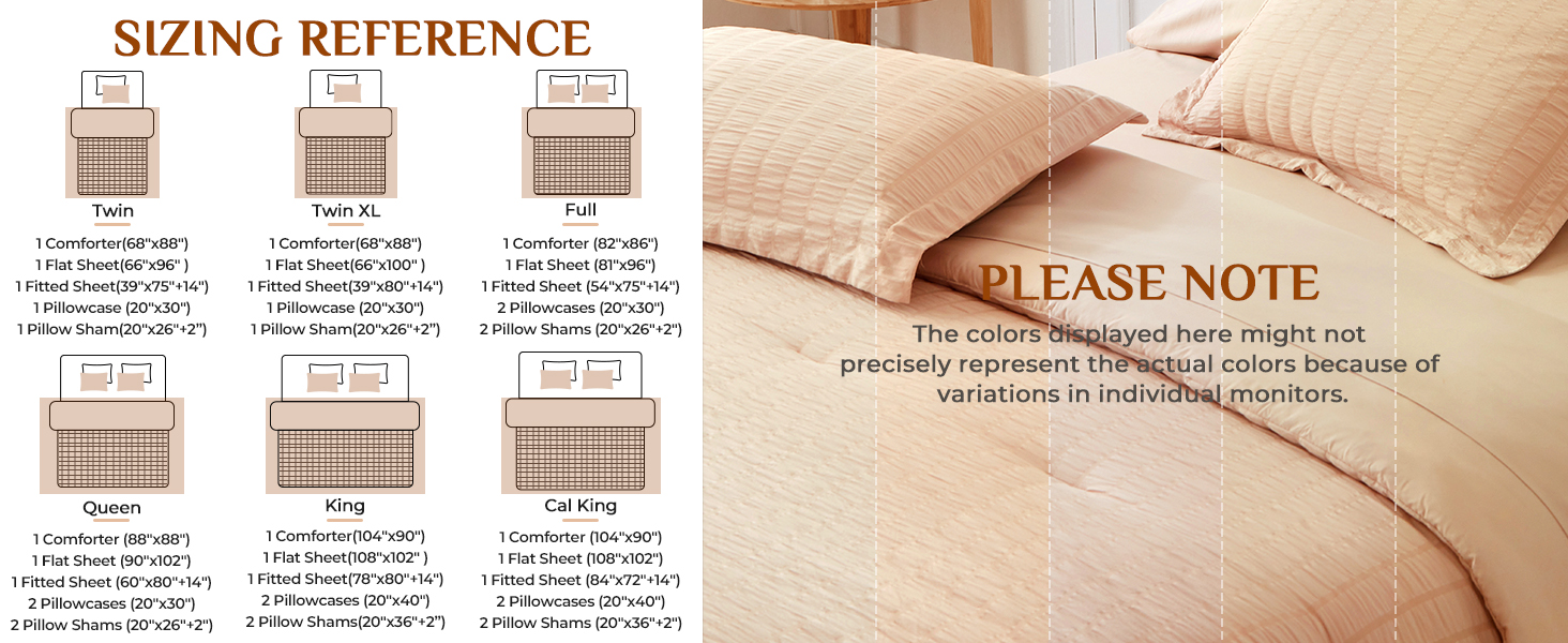 Queen Comforter Set Seersucker Bed in a Bag All Season