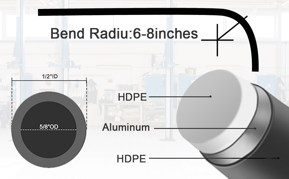 Redrock Performance Compressor Air Tubing Kit 1/2" x 100ft HDPE Aluminum Piping System AIR
