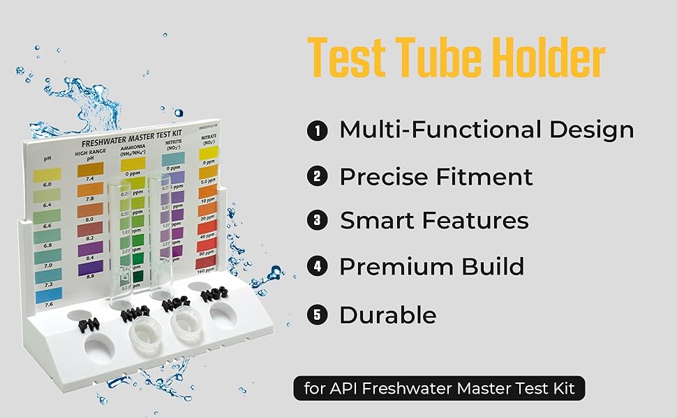 API FRESH WATER MASTER TESTKIT + 専用スタンド Amazon.com : Aquameta Aquarium Test Tube Holder with Rack