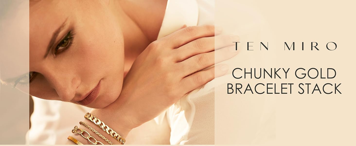 Gold Chunky Bracelet for Women