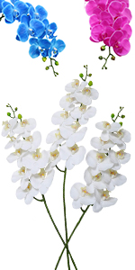 Artificial orchid white long stem