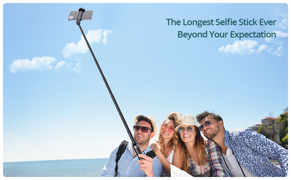 ATUMTEK SelfieStick 165CM 3 in 1 Selfie Stick Bluetooth Teleskop