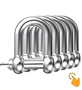 D Ring Shackles, Ekunbuy 304 Stainless Steel Heavy Duty D Ring for Jeep Vehicle Recovery Rugged O...