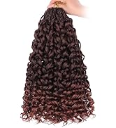 Leeven 8 Packs Gogo Curl Crochet Hair 14 Inch Ombre Ginger Ocean Wave Crochet Hair Copper Red Pre...