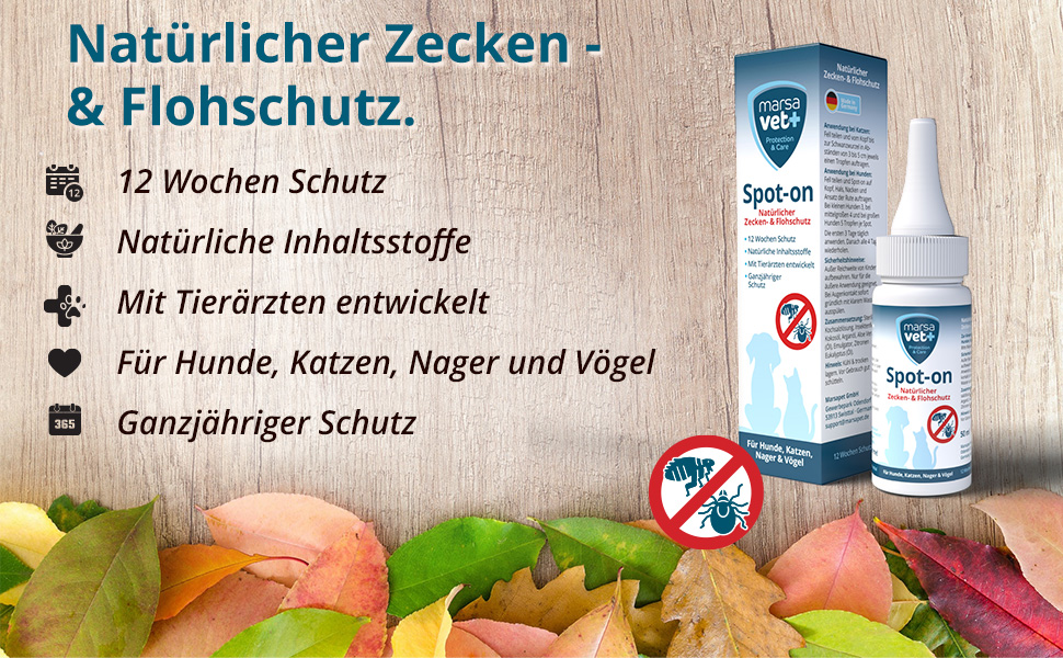 Marsavet – Spot-on – natürlicher Zecken- und Flohschutz
