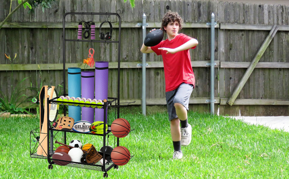 Garage Sports Equipment Organizer 