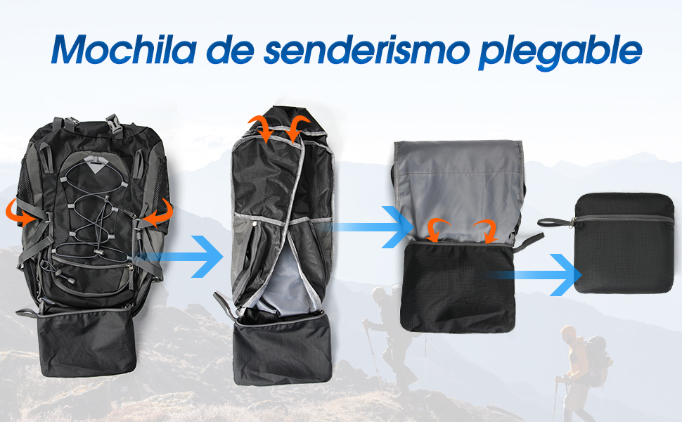 se muestran las correas de la mochila.