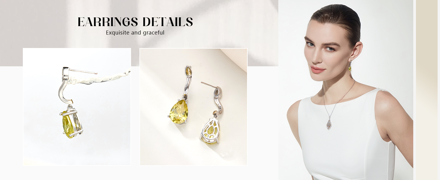 Cicy Bell Womens Platinum Plated Brass Earrings