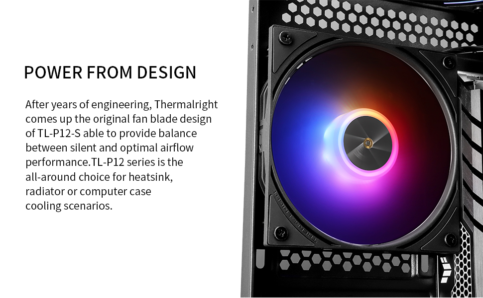 Thermalright TLP12S CPU Fan ARGB,PC Case Fan Quiet 4PIN