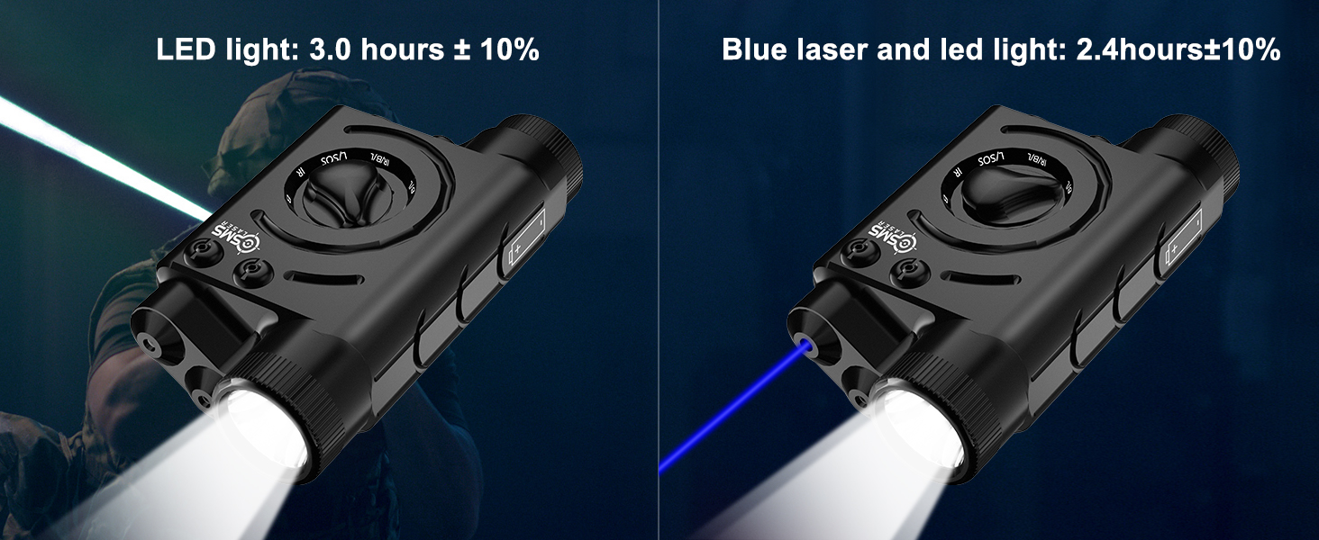 SMSlaser MultiFunction 1000 Lumens Tactical Flashlight and
