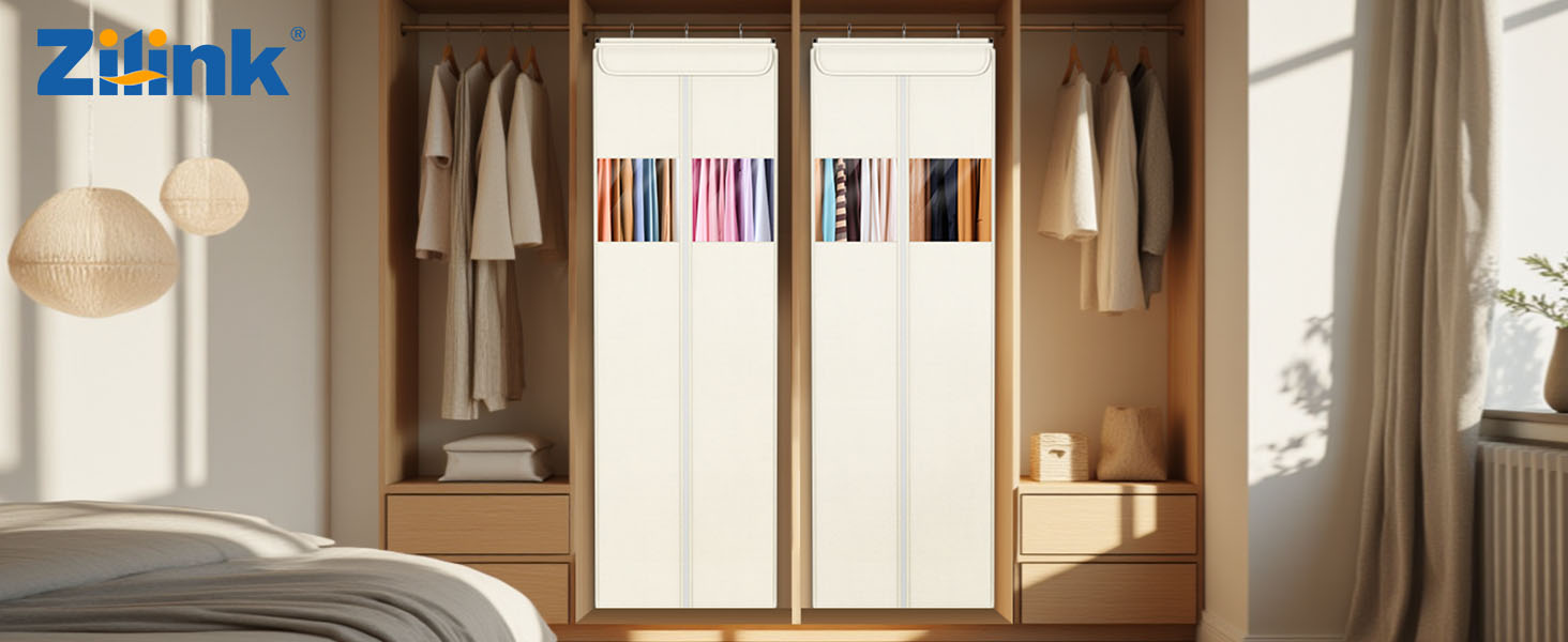 Coat dress storage bag hanging