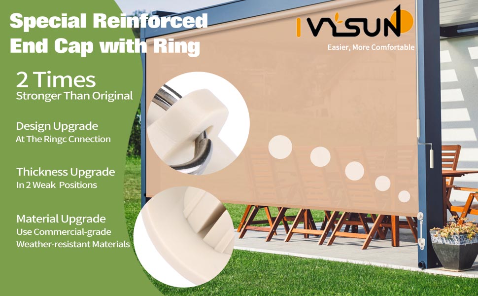 IVYSUN Sun Shade Replacement Parts Shade Tie Downs and End