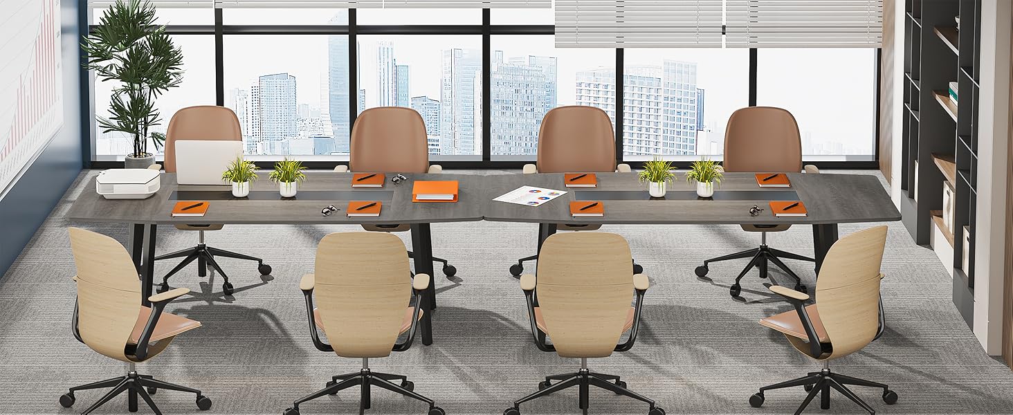Tribesigns 6FT Conference Table, 70.86L x 35.43W x 29.52H Inches Boat Shaped