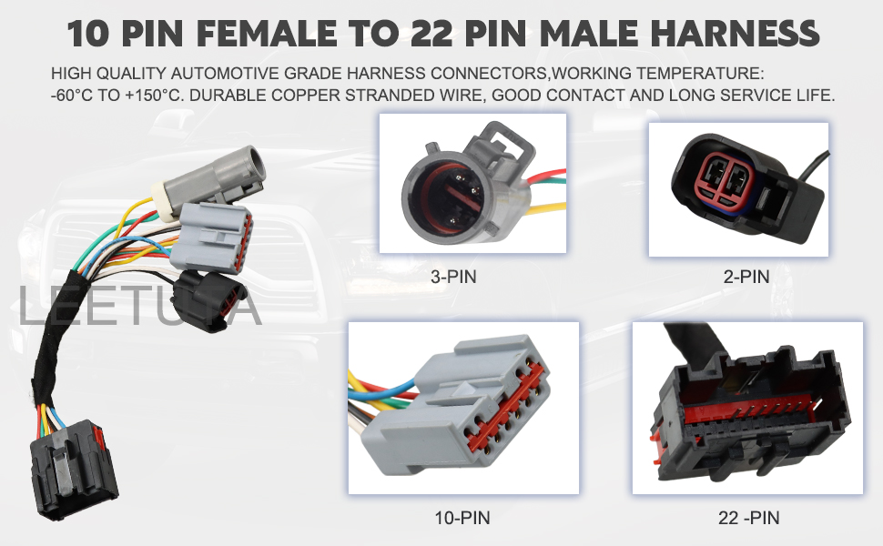 Tow Mirror Adapter Harness for Ford F250 F350 F450 F550 Super Duty Truck 19992007