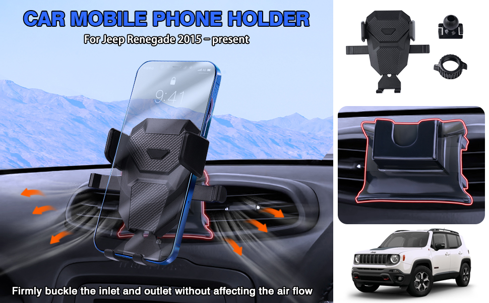 Karltys Compatible with Cell Phone Holder Jeep Renegade