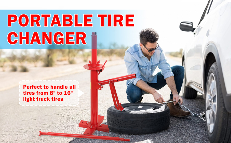 PRUNkuar Manual Tire Changer, Portable Hand Bead Breaker