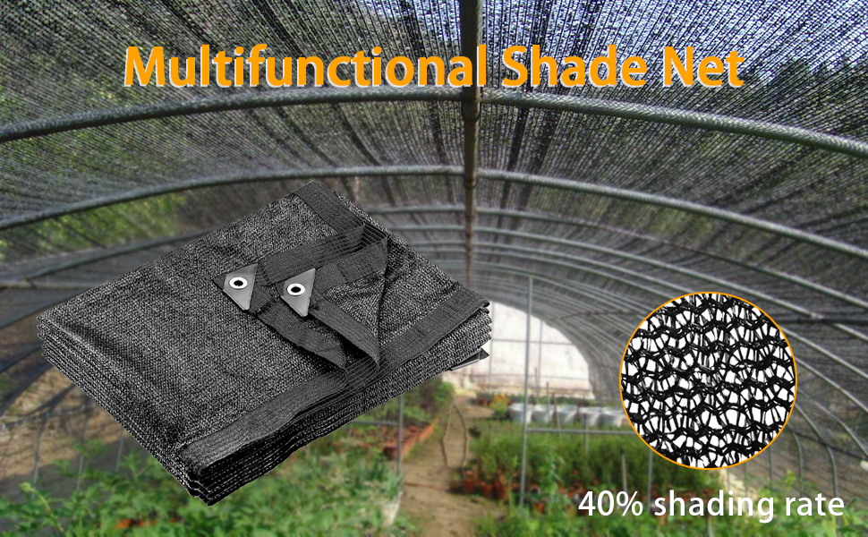DGSL 40 Shade Cloth Garden Shade Mesh Net with Grommets
