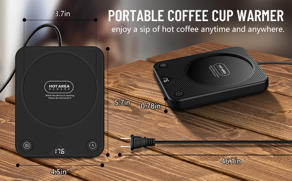 Mug Warmer, Coffee Mug Warmer with 3 Temperature Settings, Coffee Warmer for Desk Auto Shut Off,