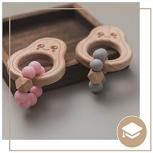 beißring holzspielzeug avocado baby kinder 1 jahr 12 monate spiel spiele kids zahnen zahnungshilfe