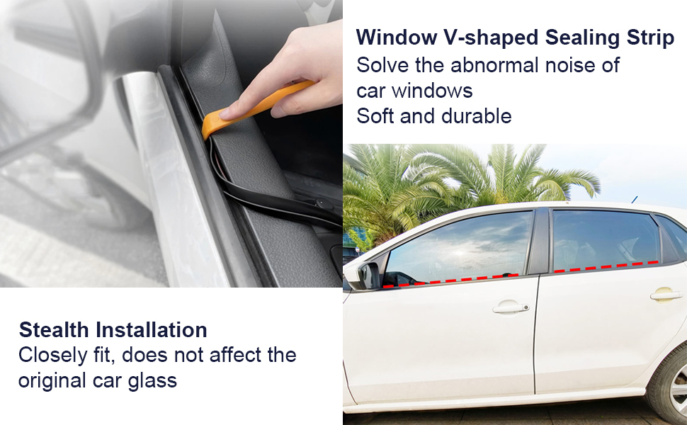Car Window Seal Strip 13.12 Ft Automotive Window Seal V