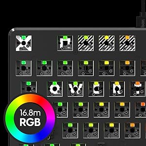 Pulsar PCMK Mechanical Gaming Keyboard Barebone Black with 16.8m RGB lighting