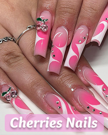 cherries nail charms y2k