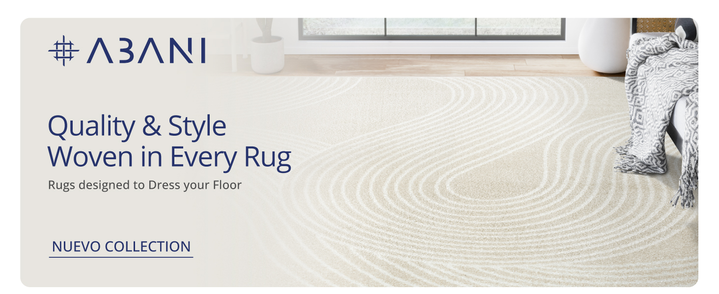 Abani Rugs Neutral Midcentury Modern Contemporary Rug. Kid & Pet Friendly. Easy To Clean Area Rug.