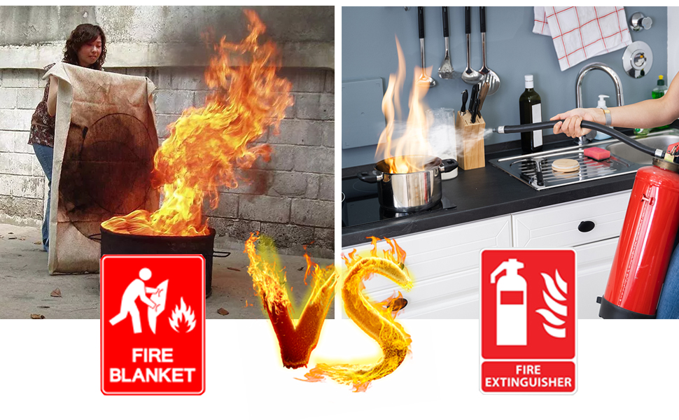 EITKW Fire Blanket for Home and Kitchen Emergency Fire Blanket Extinguishers for Fire Blankets