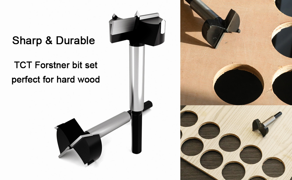 ASNOMY 6PCS Large Size Forstner Drill Bit, 13/8Inch to 23/4Inch