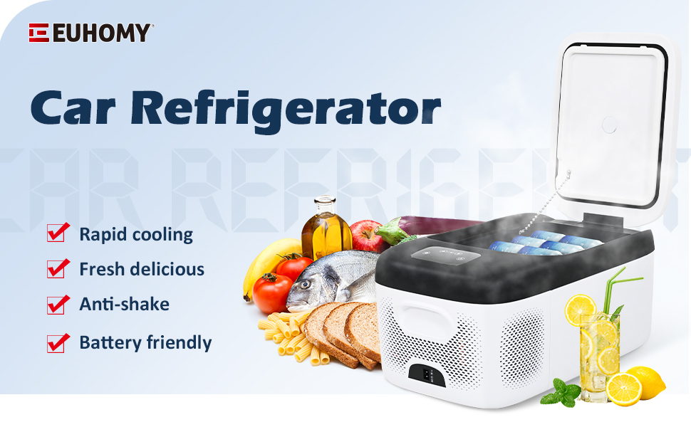 EUHOMY 12 Volt Refrigerators, 15Liter(16qt) RV Refrigerator
