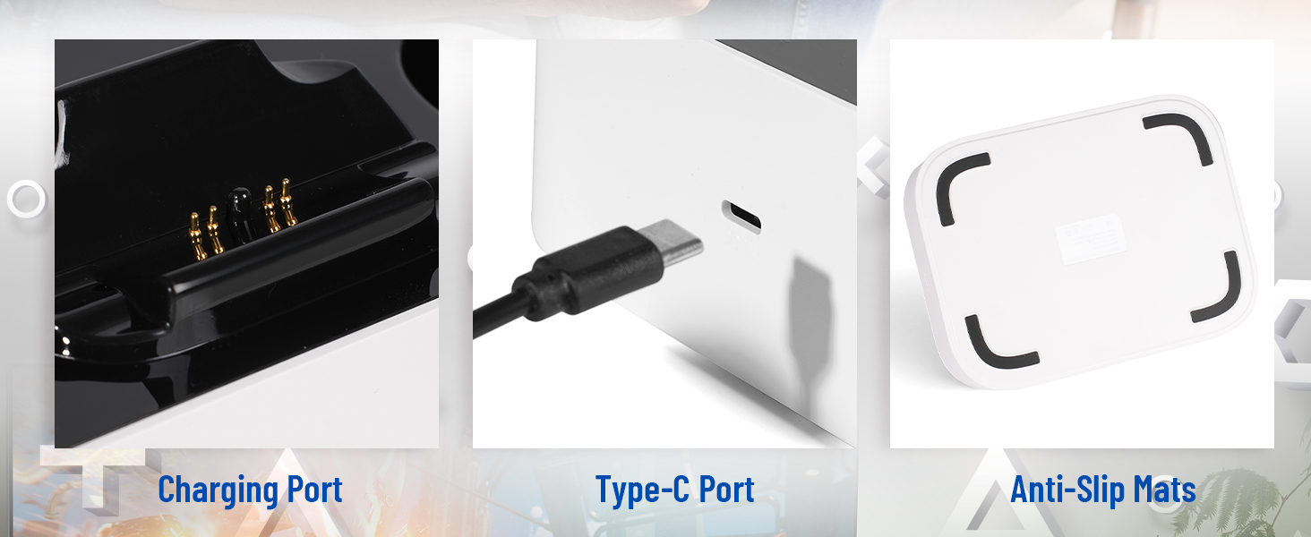 Mcbazel PS5 Controller Charging Station,Fast Charger Dock for PlayStation 5 DualSense Controller Charging Docking Station with LED Light Indicators/Fast Charging/Tri-protection/Dual Chargers 19 PS5 Controller Charging Station