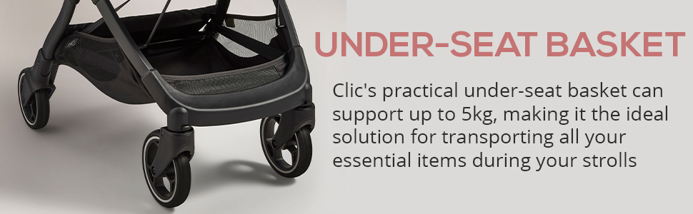 Silver Cross Clic 2024 Airline Cabin Size Travel Stroller/Pram|Foldable ,SPN-MX9E8