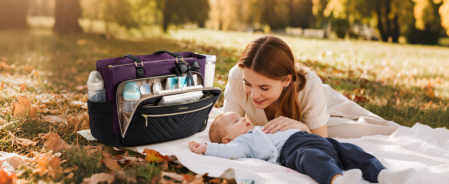 LOVEVOOK Teacher Tote Bag for Women, Work Bags Laptop Bag with Large Cup Holder